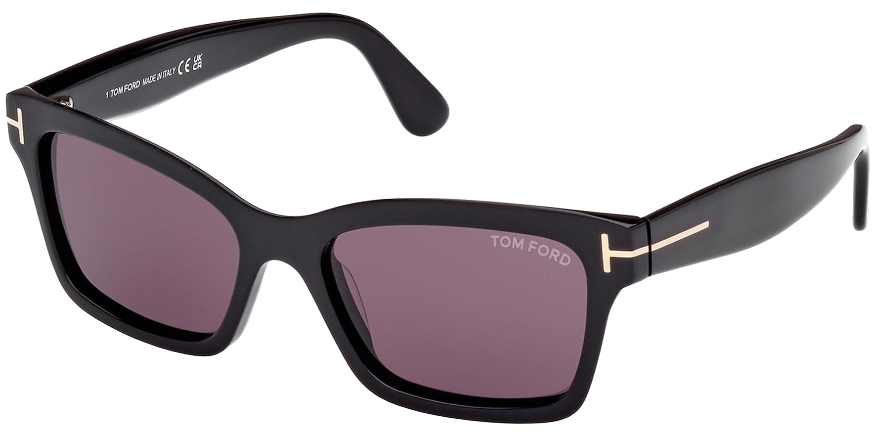 Tom Ford Mikel Shiny Black Rectangular Cat Eye - FT1085-01A-54