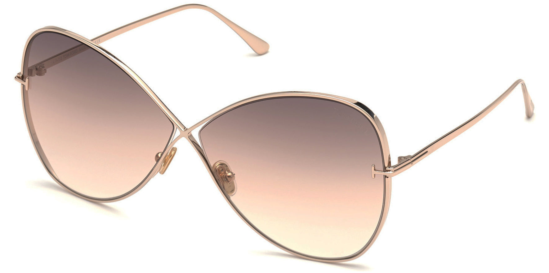 Tom Ford Nickie Rose Gold-Tone Butterfly w/ Triple Gradient Lens - Eyedictive