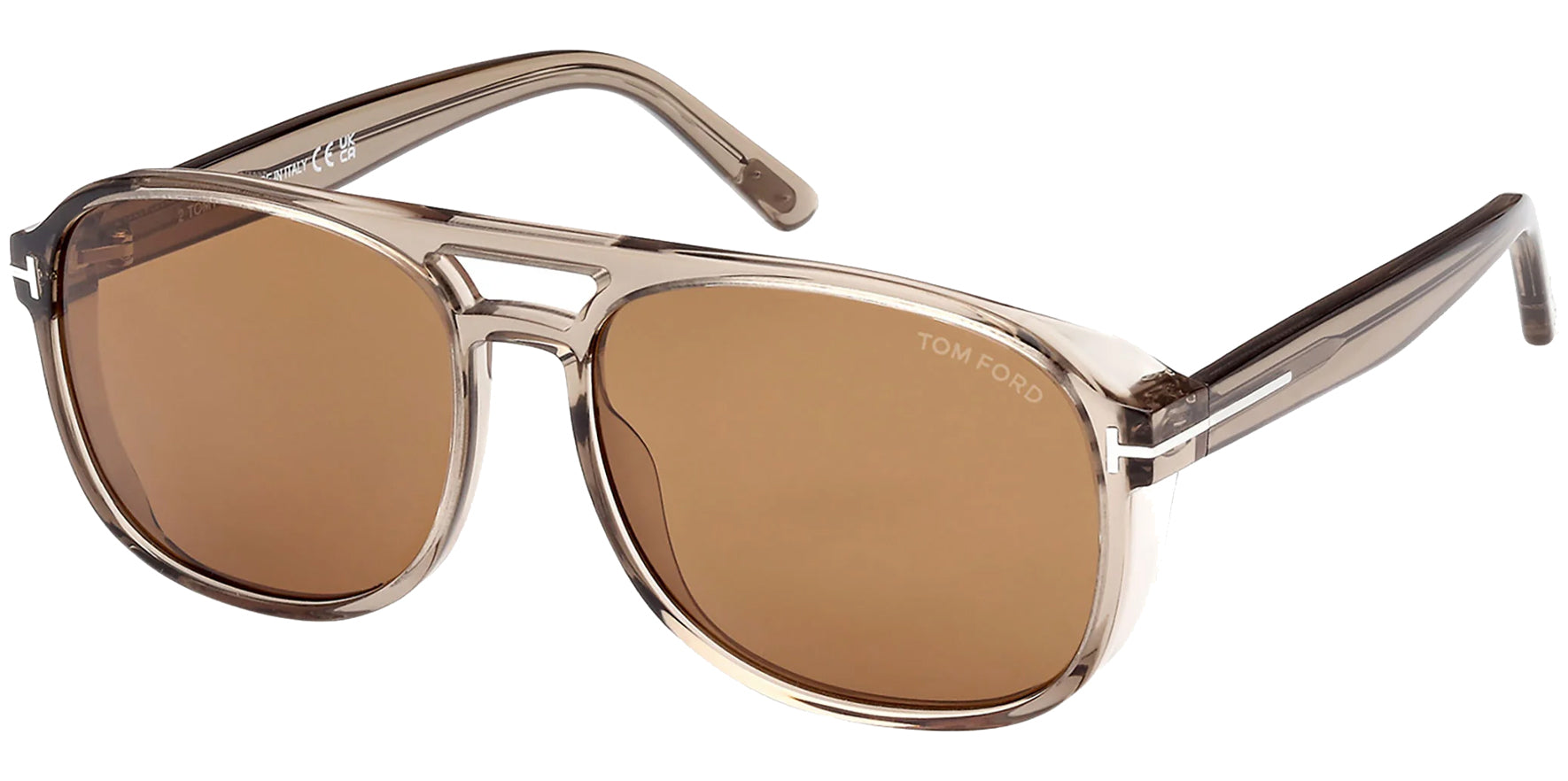 Tom Ford Rosco Transparent Light Brown Navigator - Eyedictive