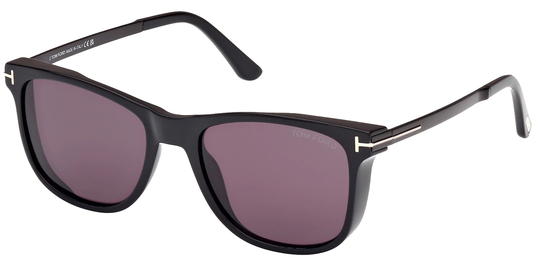 Tom Ford Sinatra Shiny Black Soft Square w/ Side Shield - Eyedictive