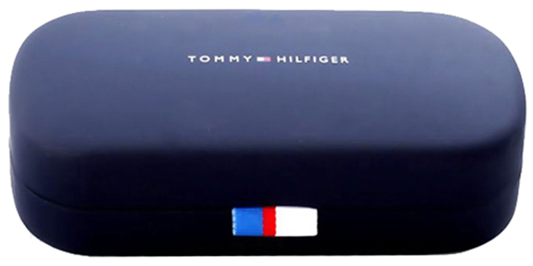 Tommy Hilfiger Matte Black Modern Slim Metal Rectangle - Eyedictive