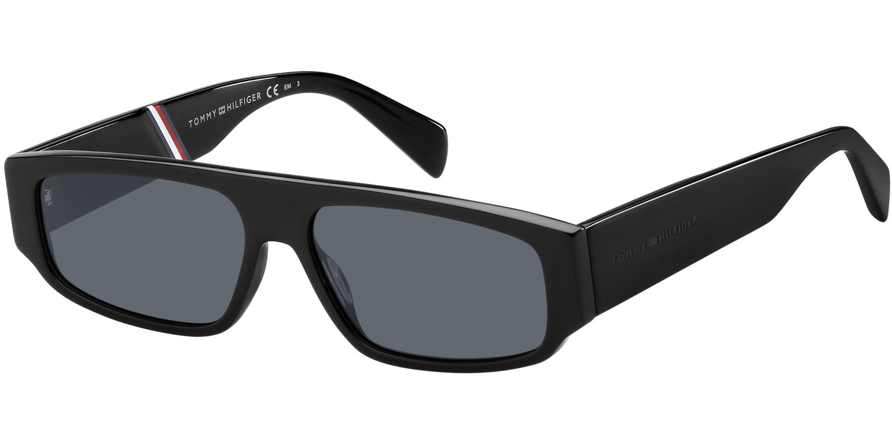 Tommy Hilfiger Modern Black Rectangle - Eyedictive