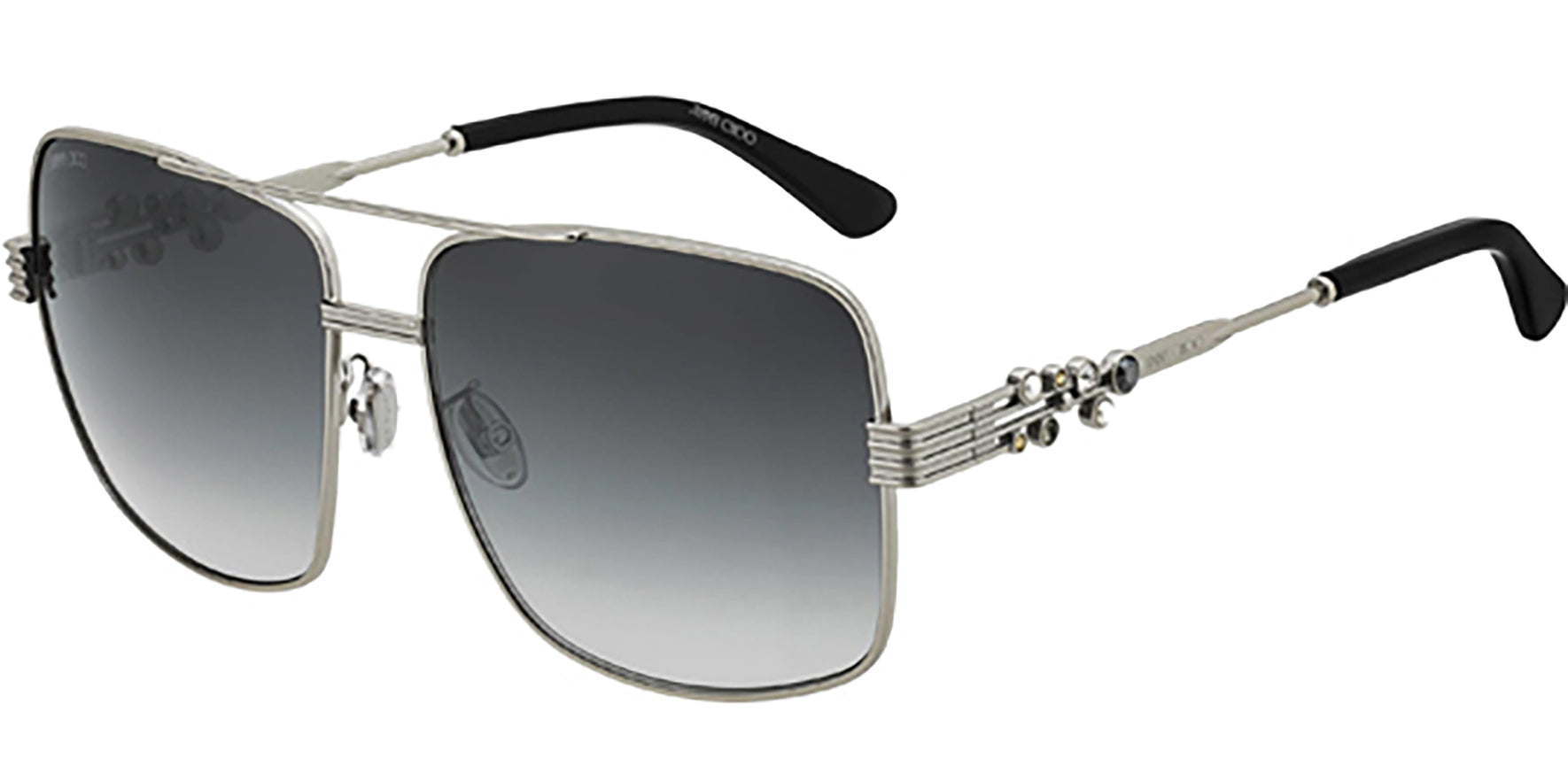 Jimmy Choo Tonia Oversize Navigator w/ Crystal Detail - Eyedictive