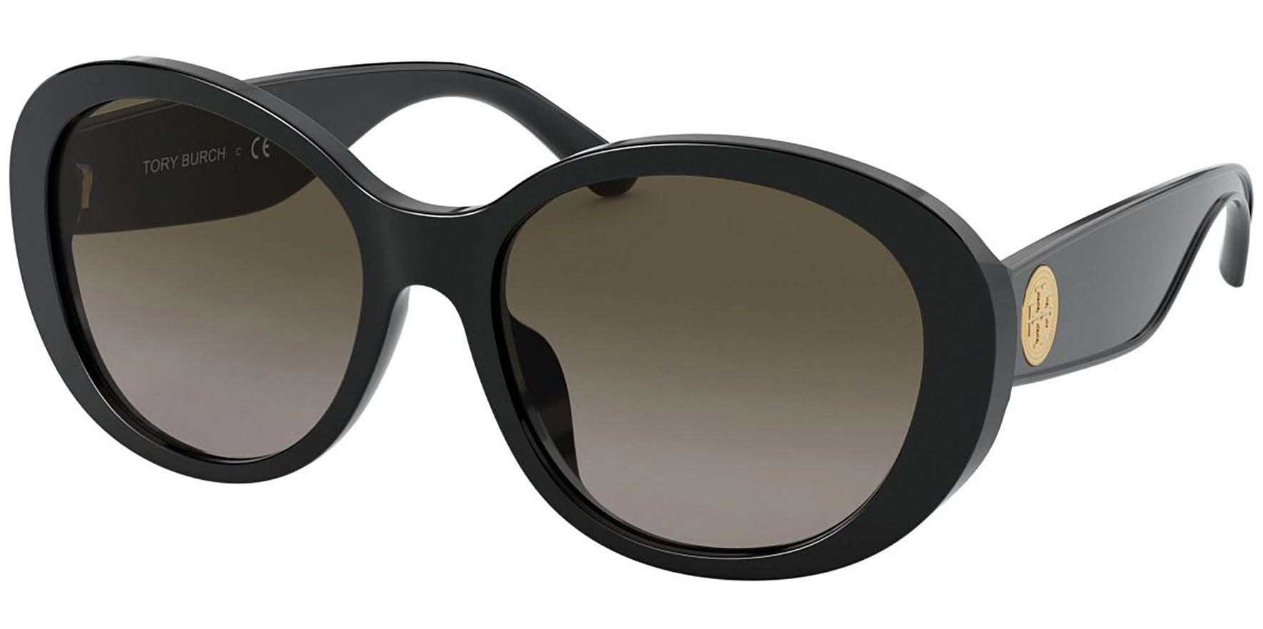 Tory Burch Black Oval w/ Gradient Lens - Eyedictive