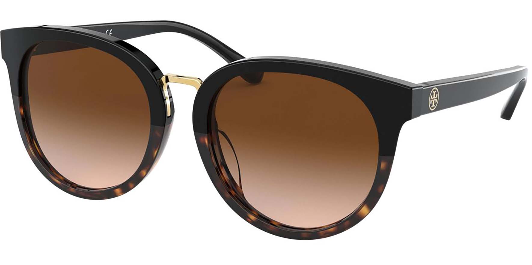 Tory Burch Black/Tortoise Round w/ Gradient Lens - Eyedictive