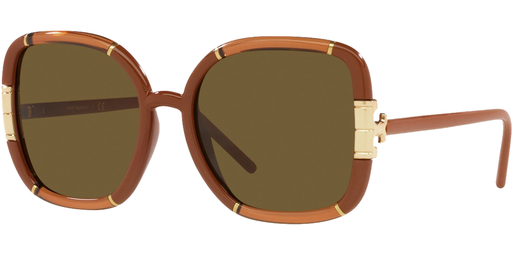 Tory Burch Camel Oversize Square - Eyedictive