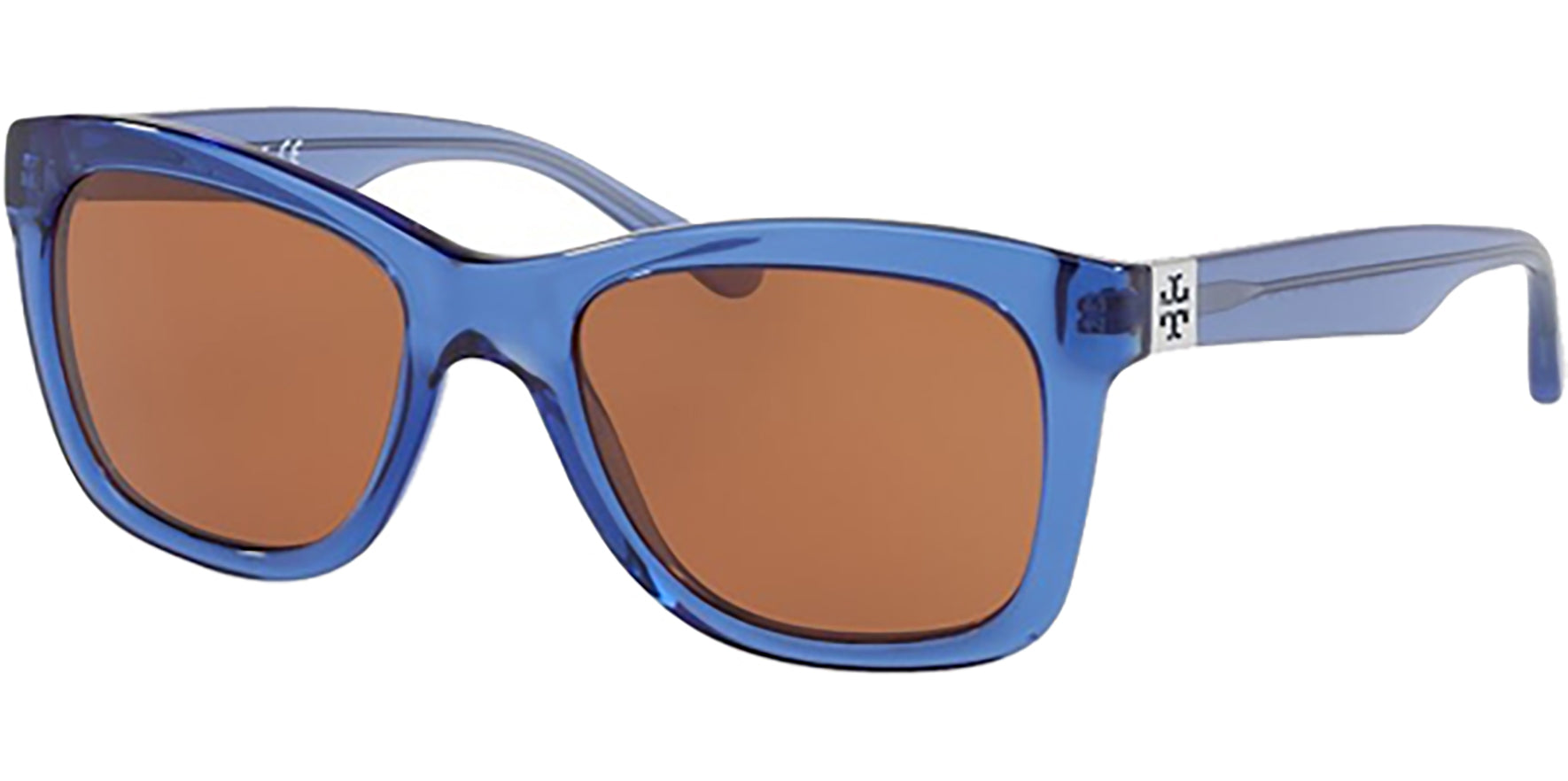 Tory Burch Crystal Blue soft Square w/ Amber Lens - Eyedictive