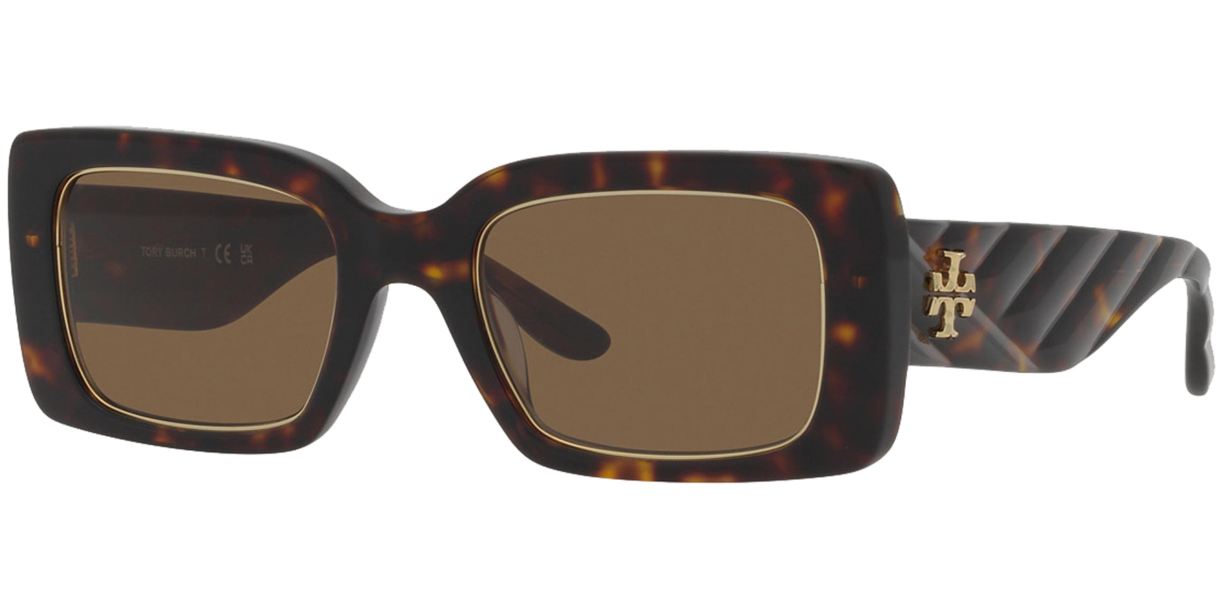 Tory Burch Dark Tortoise Chunky Rectangle - Eyedictive