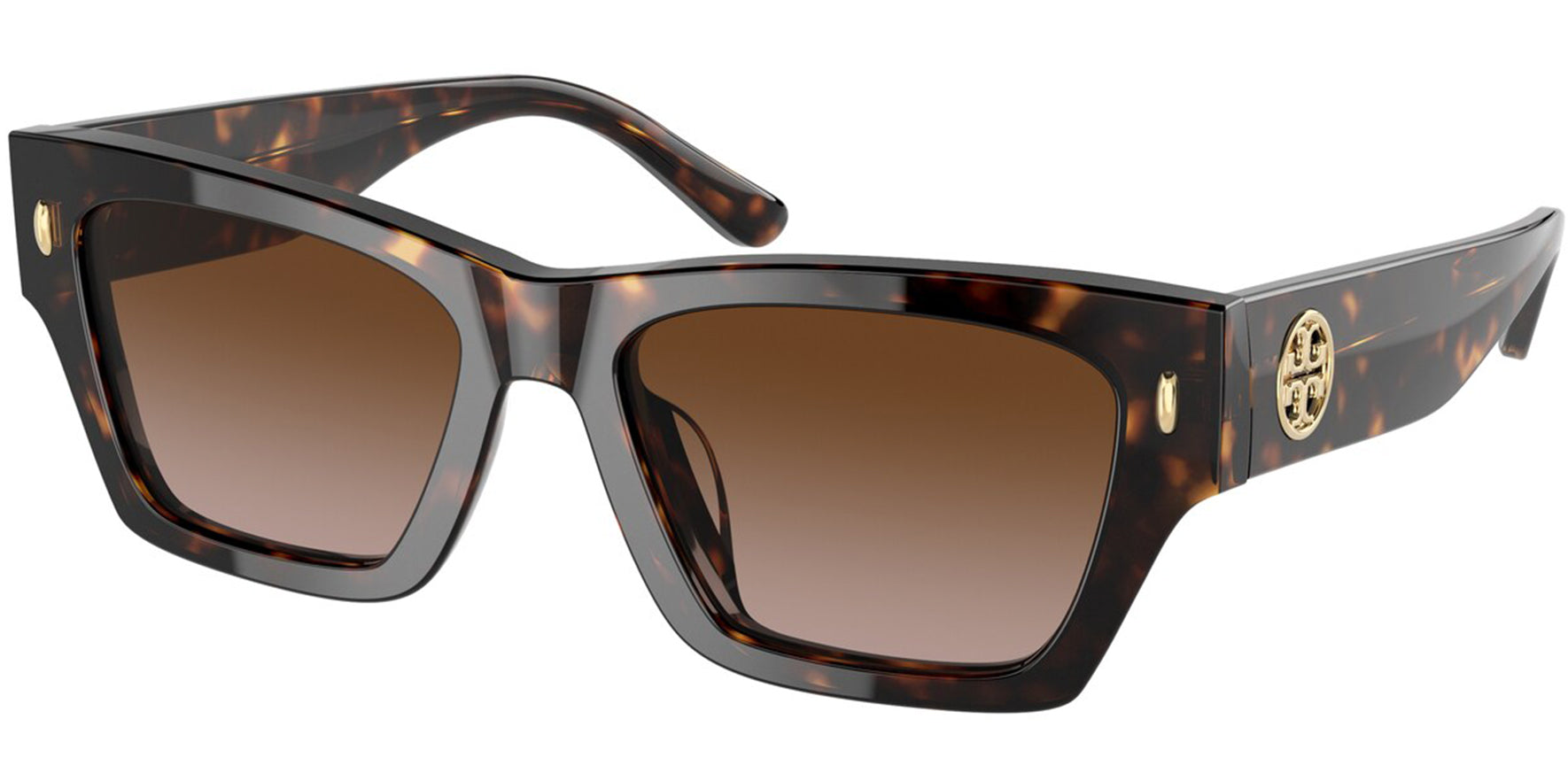 Tory Burch Dark Tortoise Chunky Square w/ Gradient Lens - Eyedictive