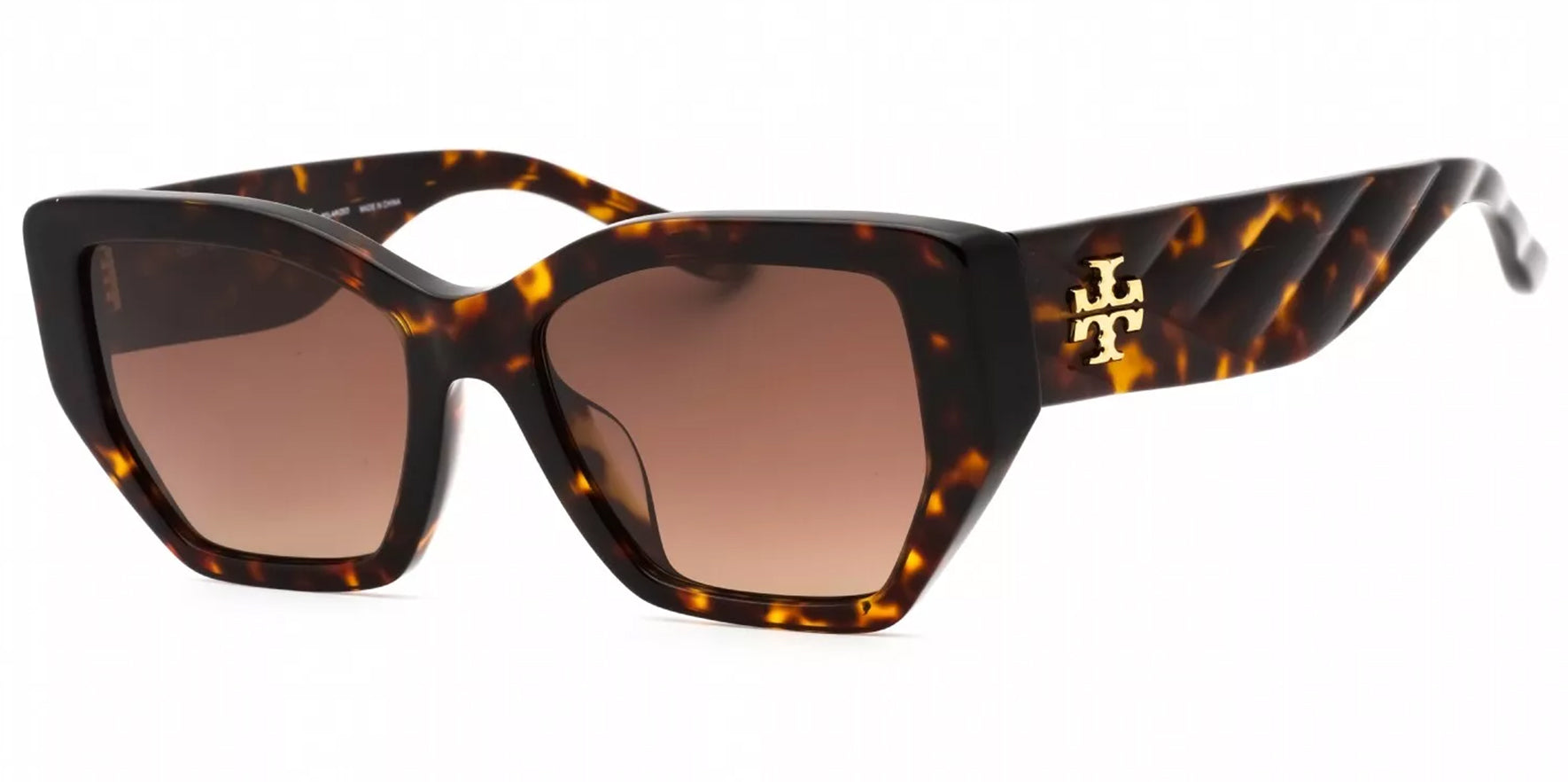 Tory Burch Kira Polarized Dark Tortoise Cat-Eye w/ Gradient Lens - Eyedictive