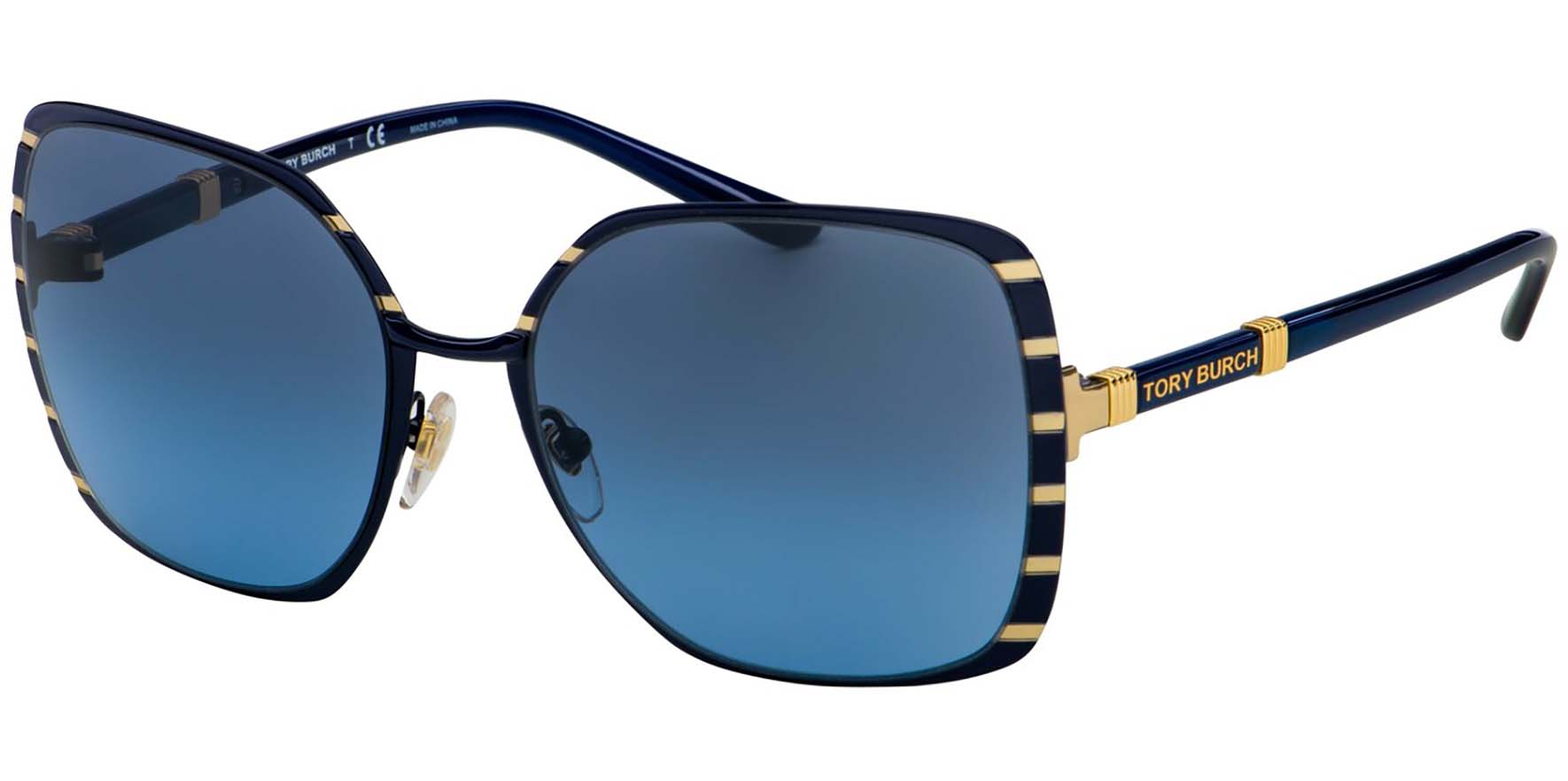 Tory Burch Midnight/Gold Butterfly w/ Gradient Lens - Eyedictive