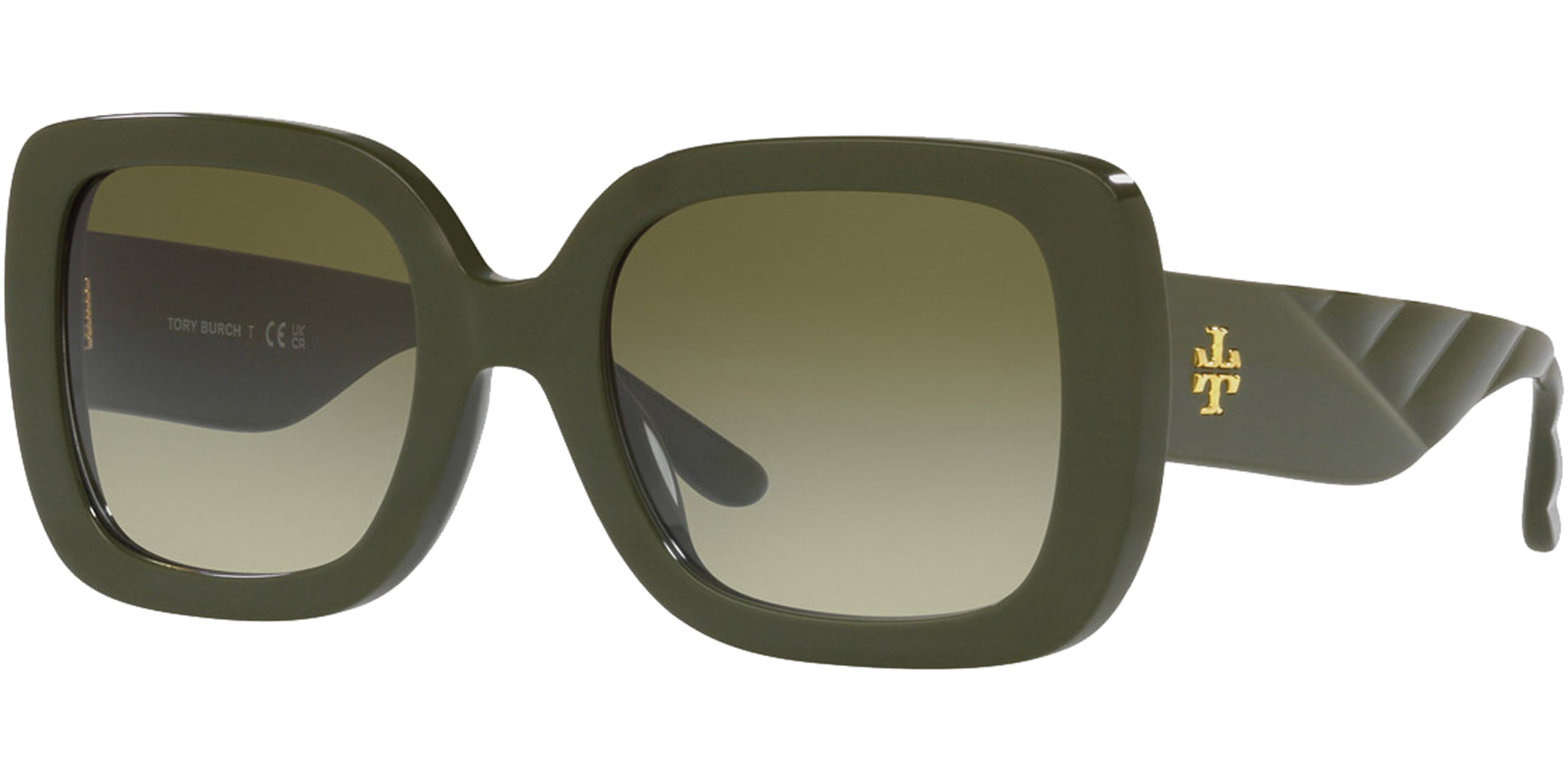 Tory Burch Olive Square Butterfly w/ Gradient Lens - Eyedictive