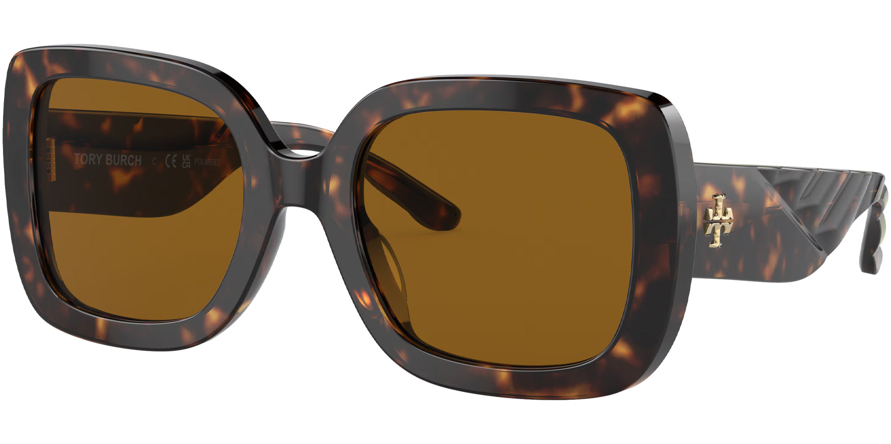 Tory Burch Polarized Dark Tortoise Butterfly