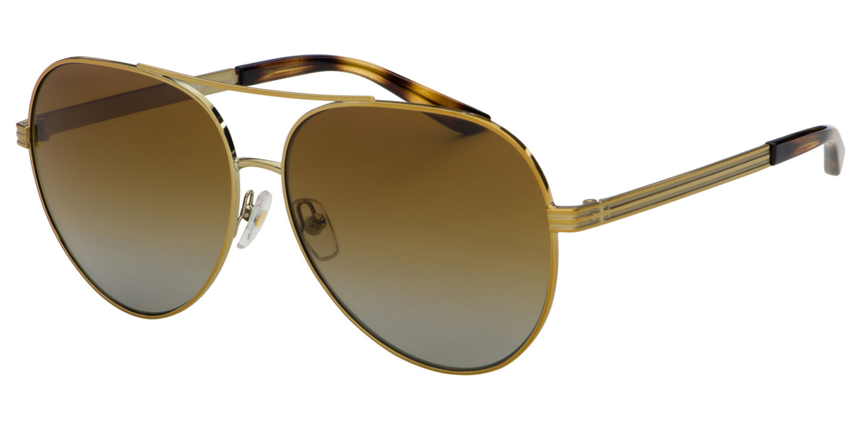 Tory Burch Polarized Gold-Tone Aviator w/ Gradient Lens - Eyedictive