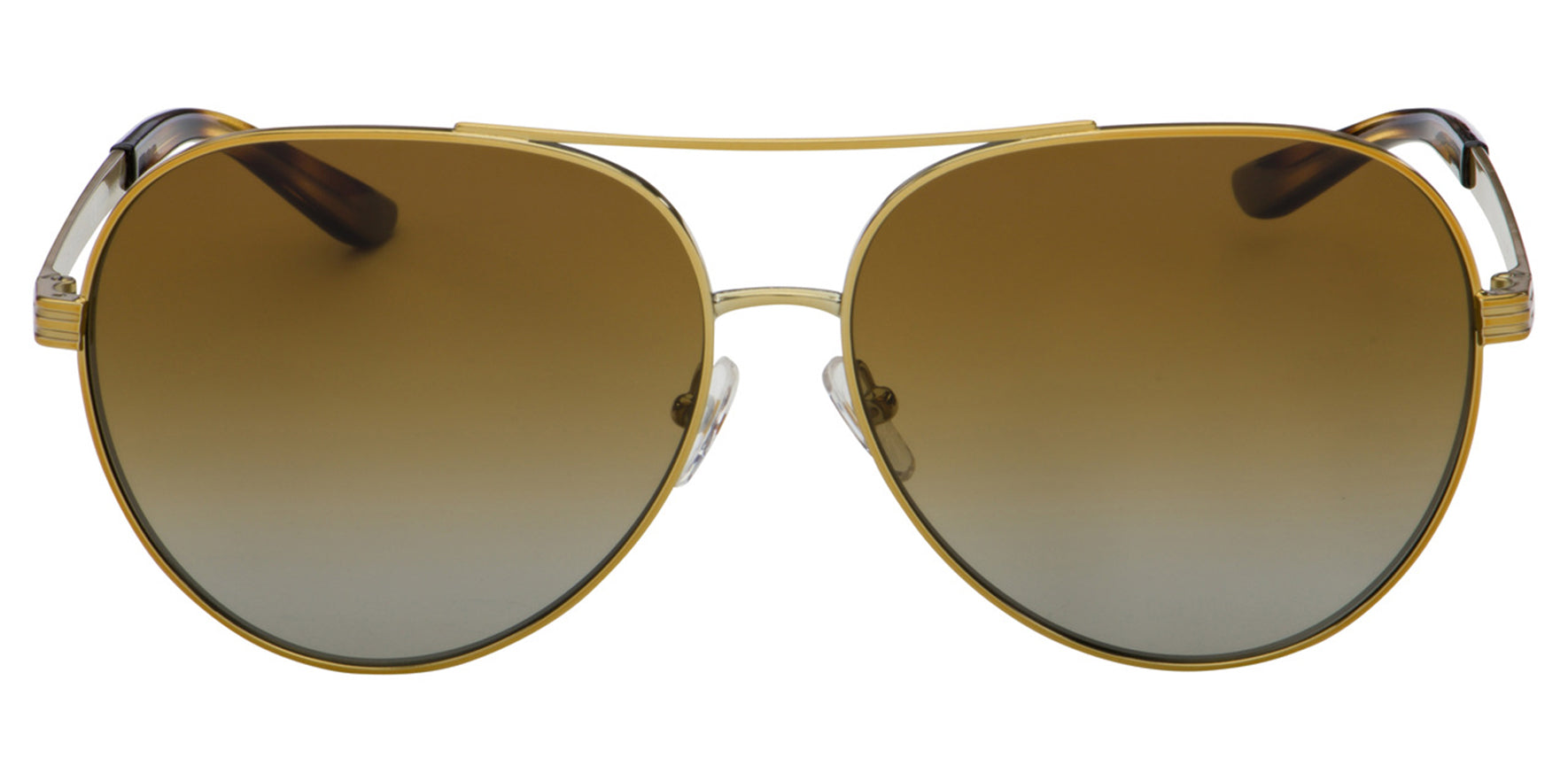 Tory Burch Polarized Gold-Tone Aviator w/ Gradient Lens - Eyedictive