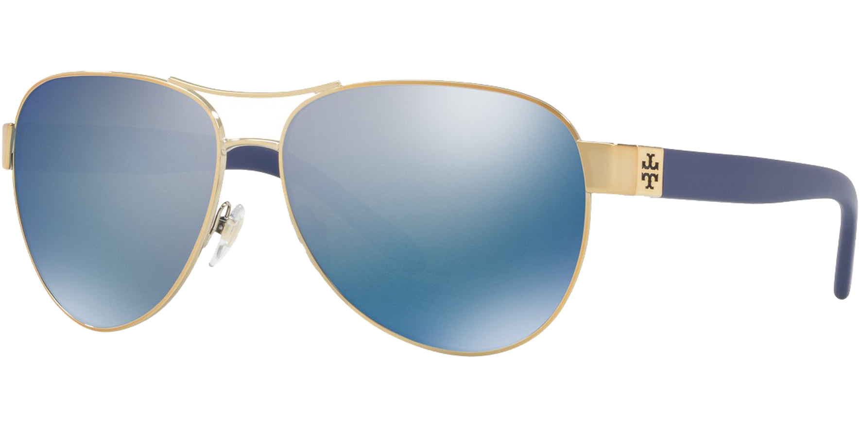 Tory Burch Polarized Light Gold-Tone Aviator w/ Gradient Lens - Eyedictive