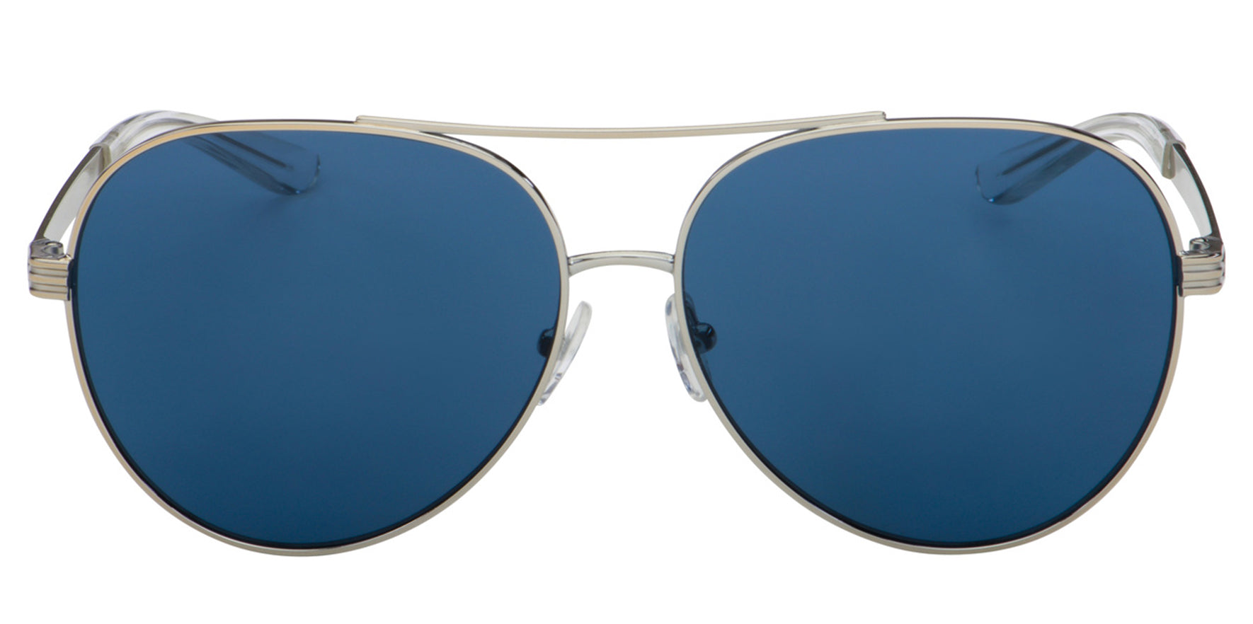 Tory Burch Silver-Tone Aviator w/ Blue Lens - Eyedictive