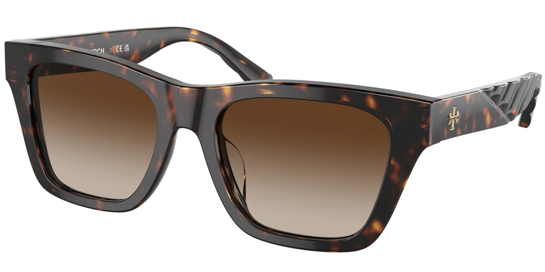 Tory Burch Square Classic w/ Textured Temples - Eyedictive