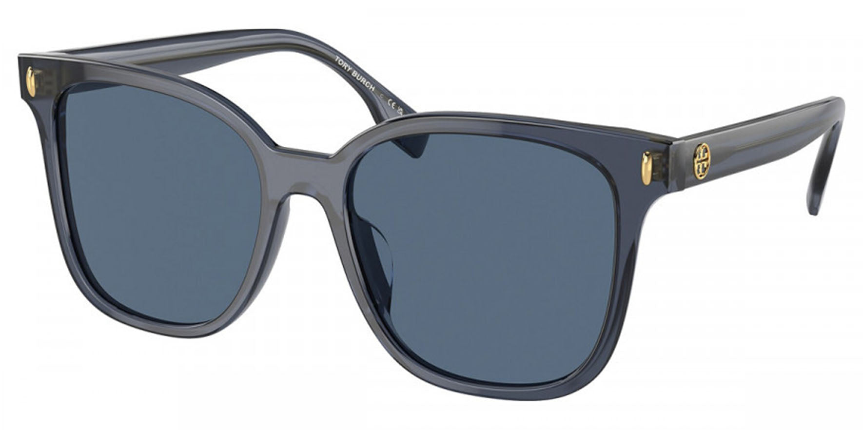 Tory Burch Transparent Blue Soft Square - Eyedictive