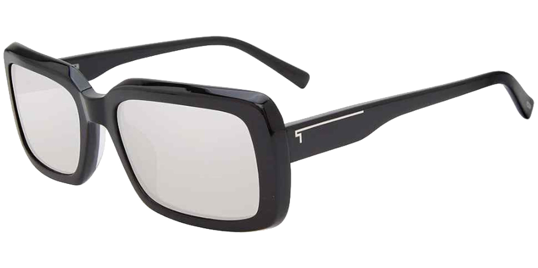 Tumi Polarized Chunky Black Rectangle w/ Mirror Lens - Eyedictive