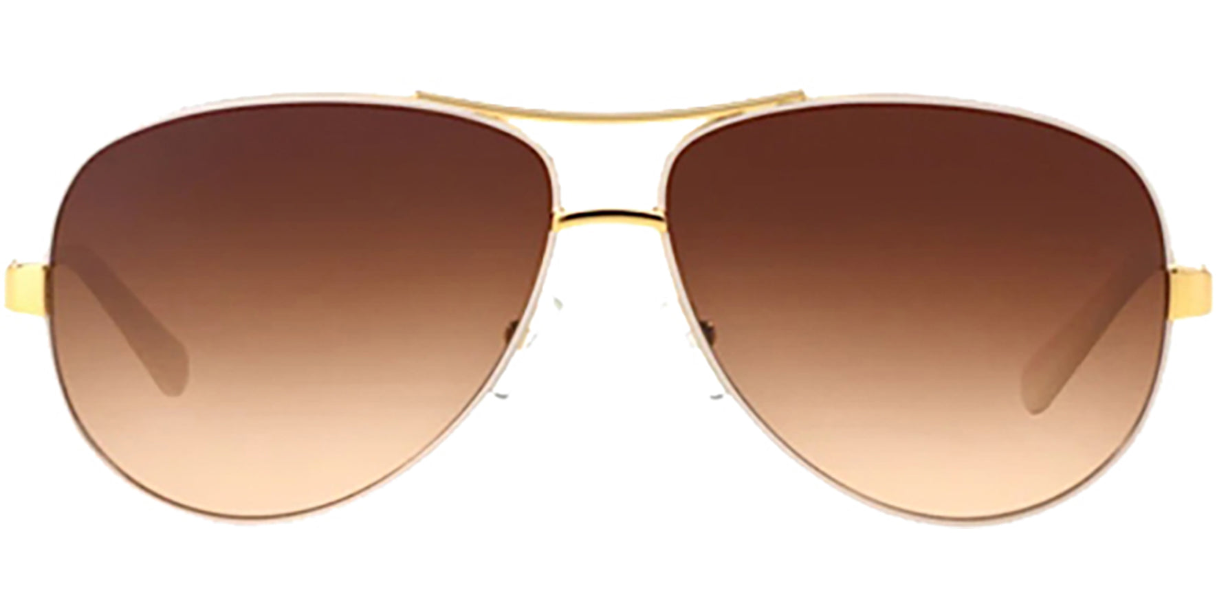 Tory Burch Ivory/Gold-Tone Aviator - Eyedictive