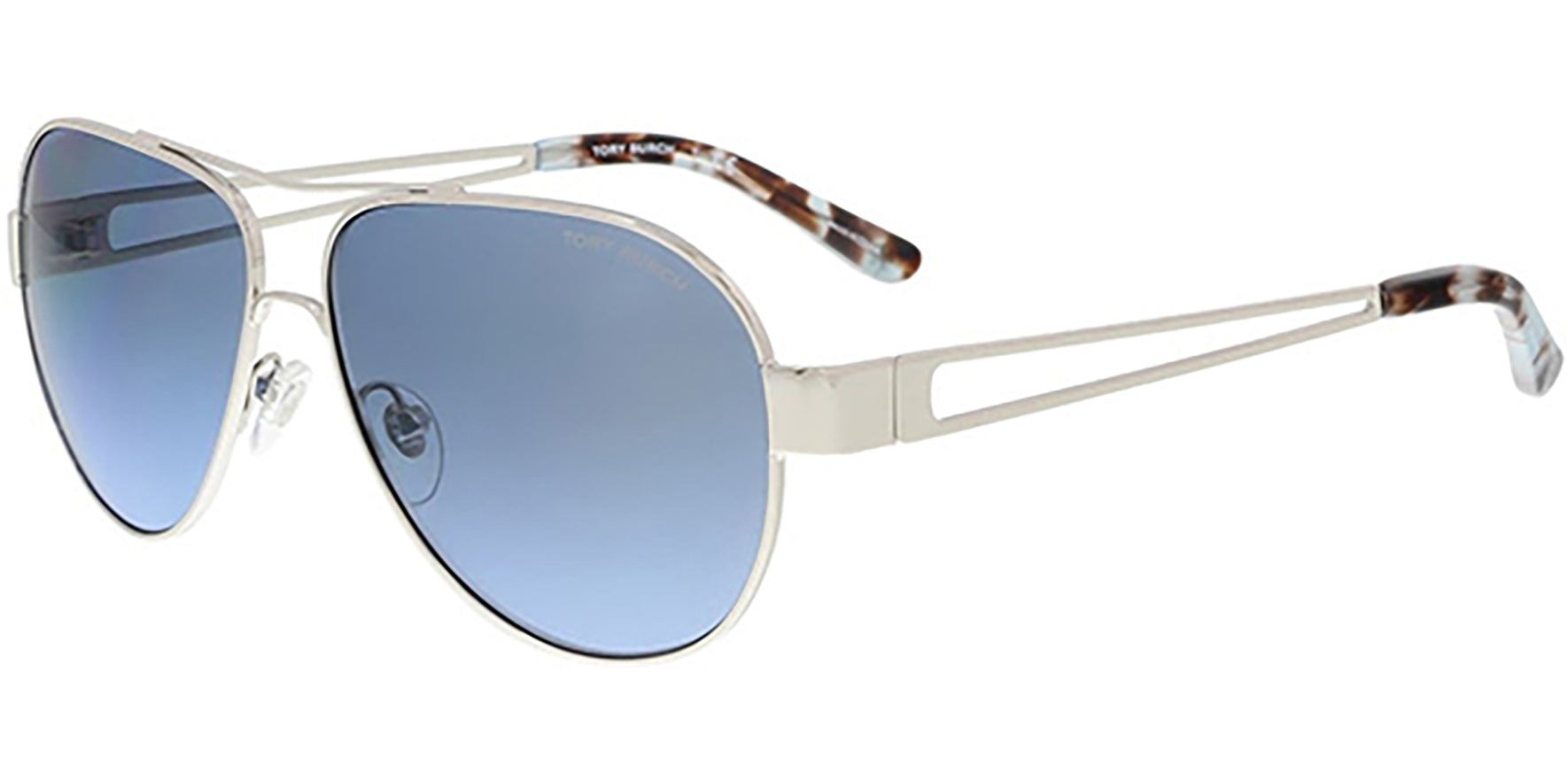 Tory Burch Silver-Tone Aviator w/ Gradient Lens - Eyedictive