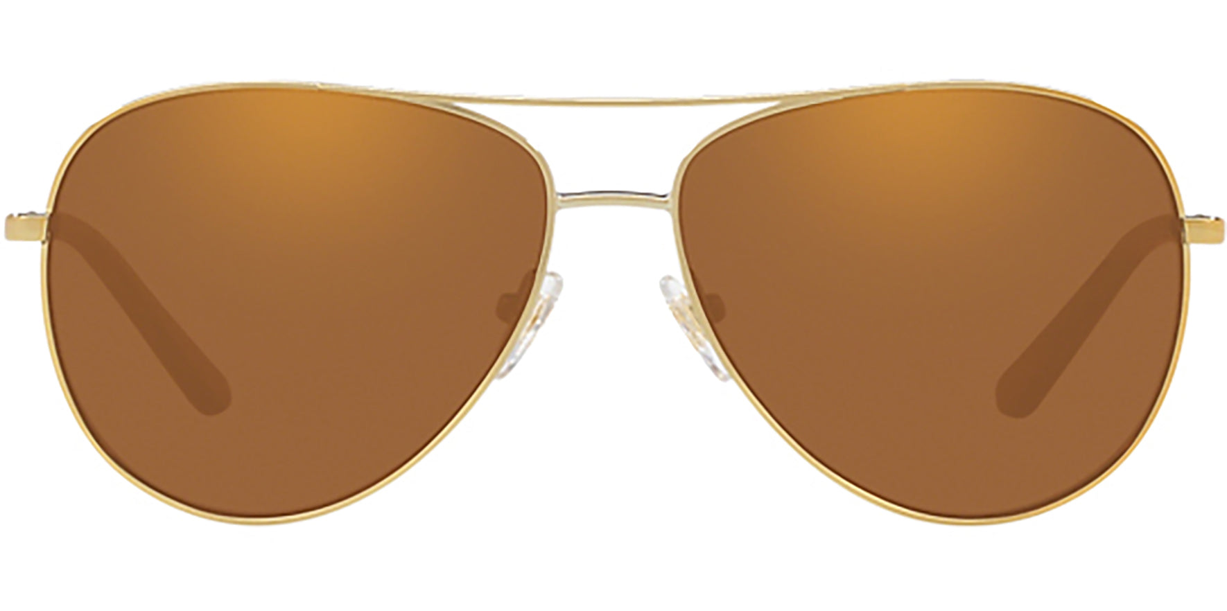 Tory Burch Polarized Gold-Tone Aviator w/ Mirror Lens - Eyedictive