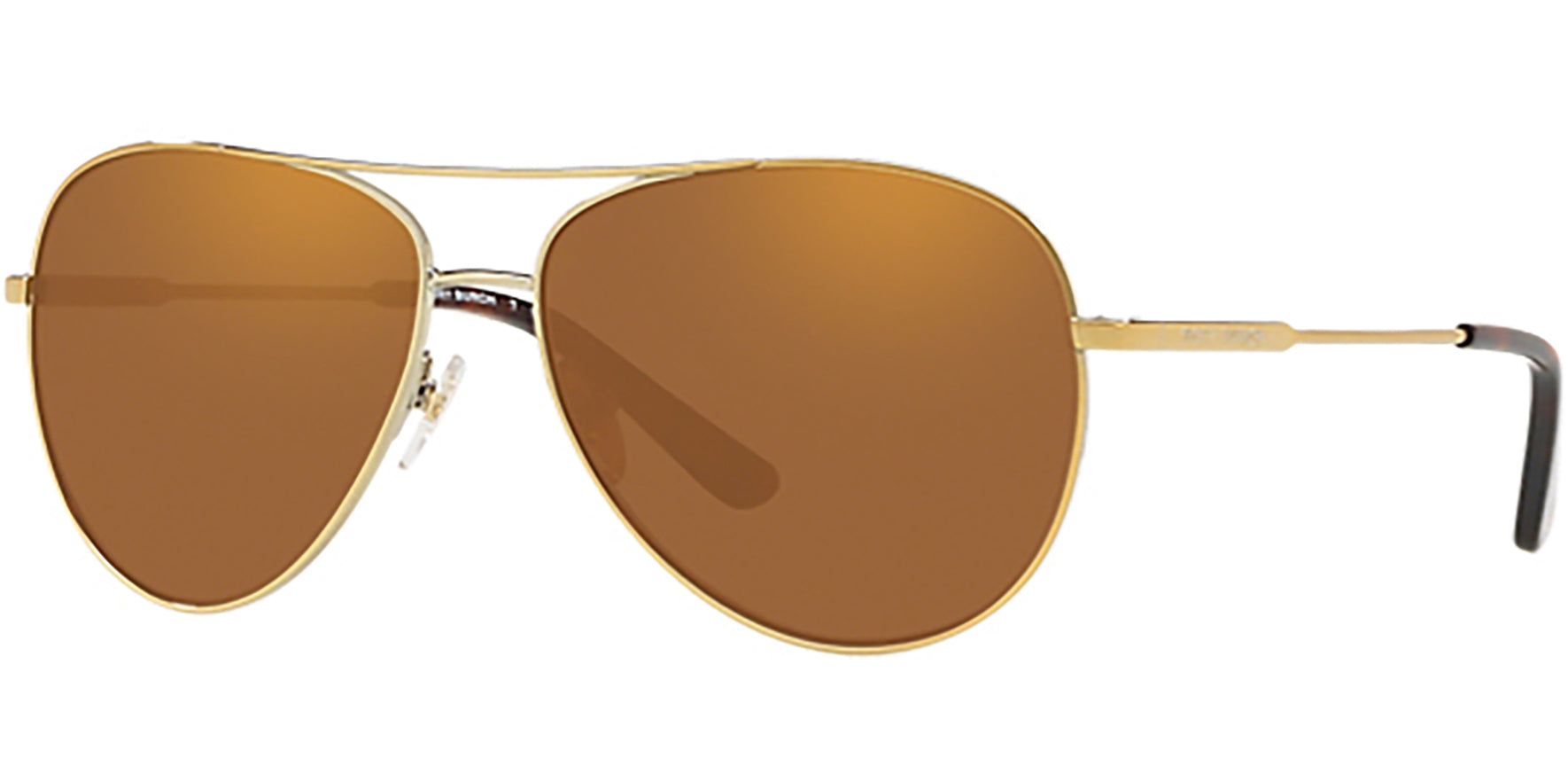 Tory Burch Polarized Gold-Tone Aviator w/ Mirror Lens - Eyedictive