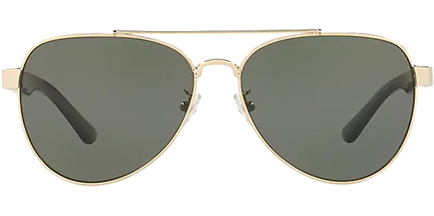 Tory Burch Polarized Shiny Light Gold-Tone Aviator - Eyedictive