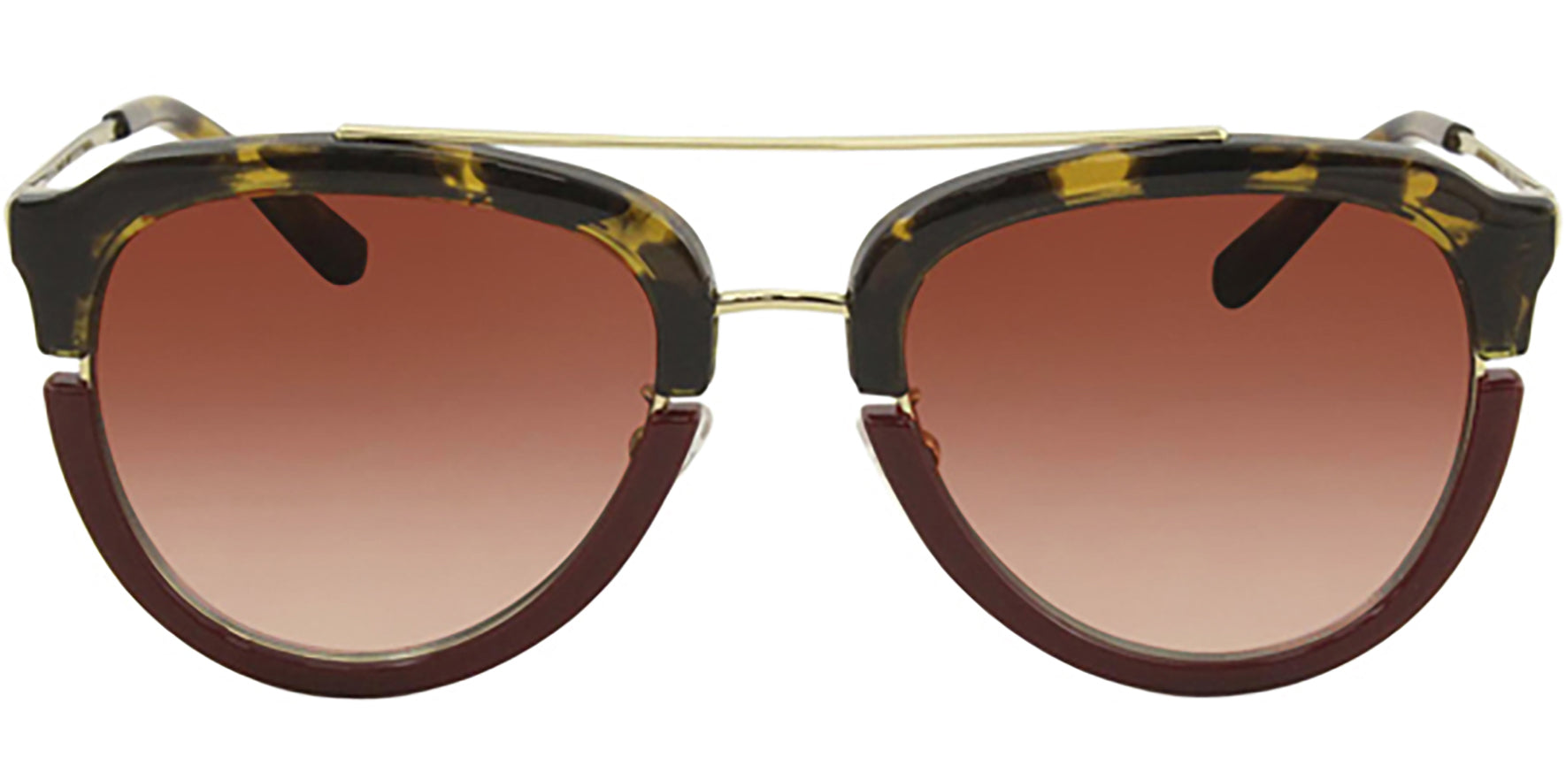 Tory Burch Dark Tortoise/Bordeaux Pilot Hybrid - Eyedictive