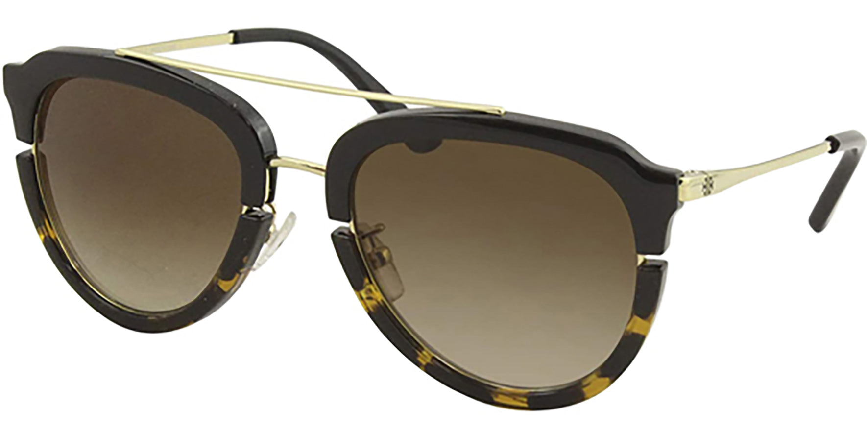 Tory Burch Black/Dark Tortoise Pilot w/ Gradient Lens - Eyedictive