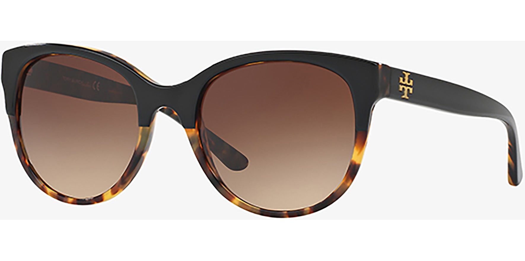 Tory Burch Black Tortoise Round w/ Gradient Lens - Eyedictive