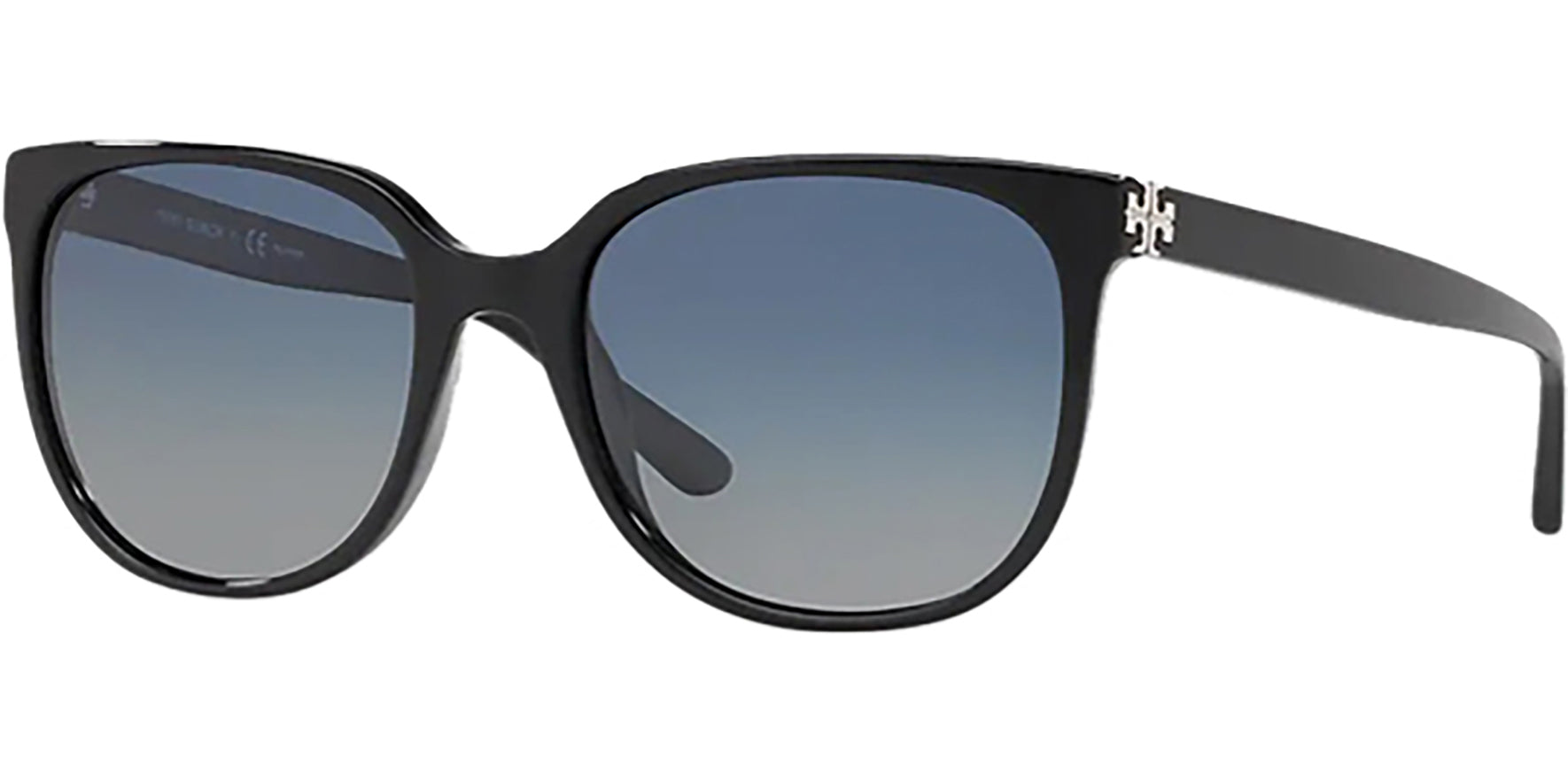 Tory Burch Polarized Black Soft Square w/ Gradient Lens - Eyedictive