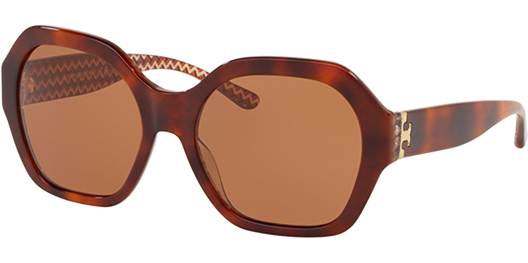 Tory Burch Tortoise Oversize w/ Inner Zig Zag - Eyedictive