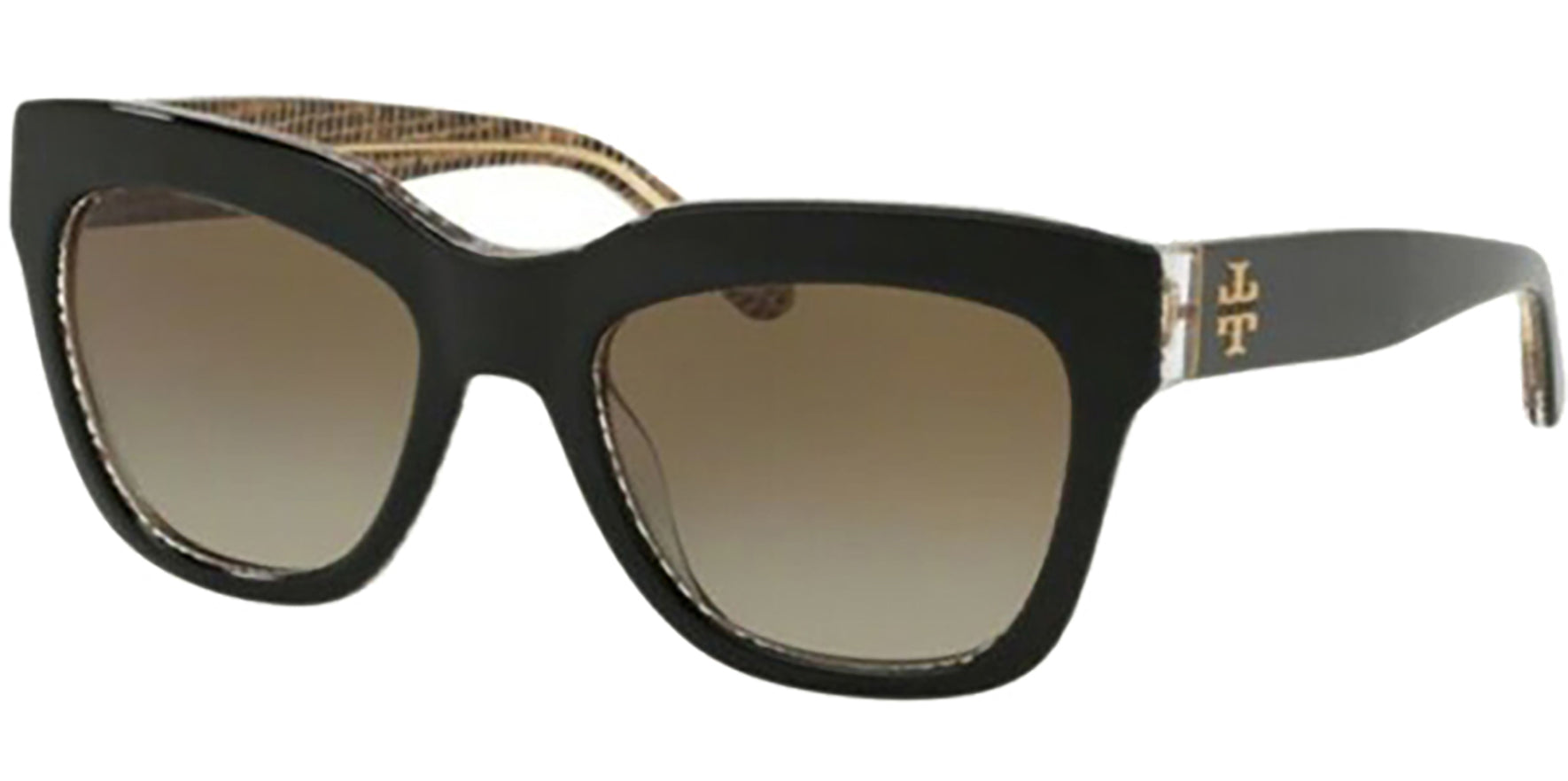 Tory Burch Black Square Cat Eye w/ Gradient Lens - Eyedictive