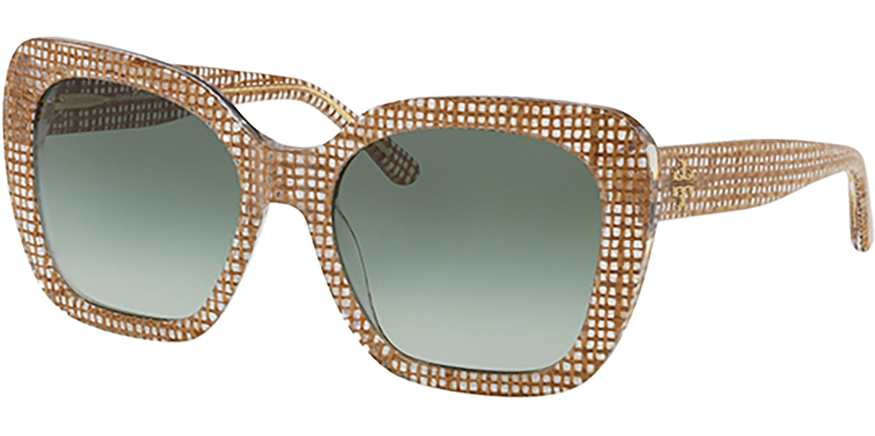 Tory Burch Crystal On Raffia Oversize Square - Eyedictive