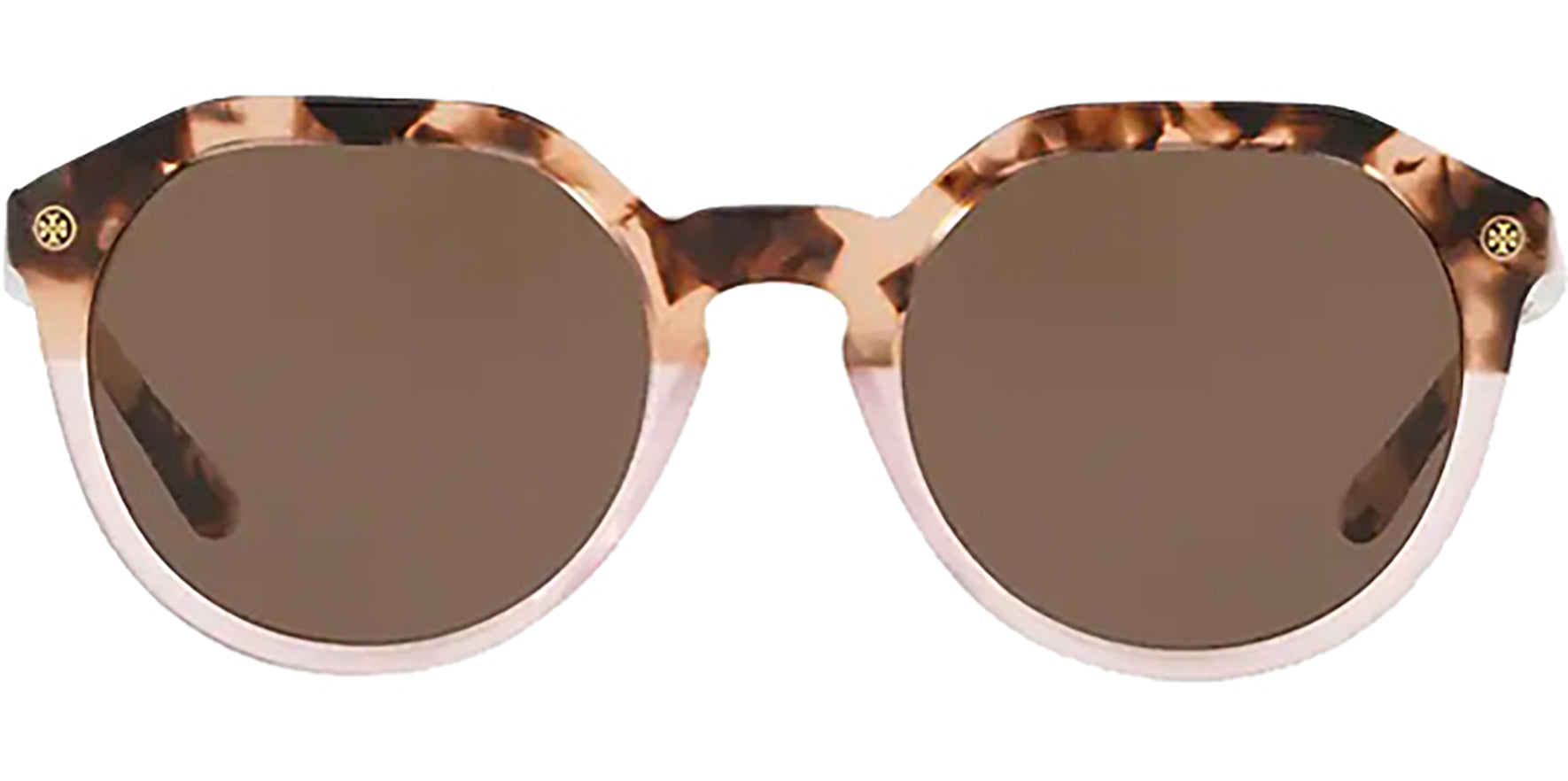 Tory Burch Blush Havana Geometric Round - Eyedictive