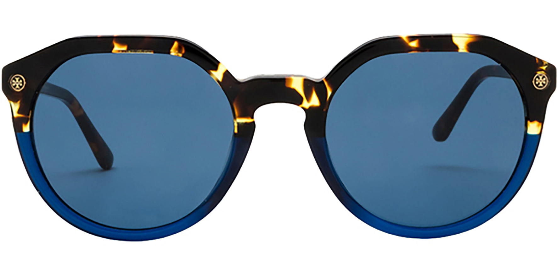 Tory Burch Blonde Havana/Blue Modern Round - Eyedictive