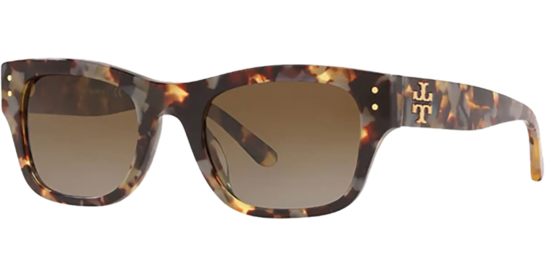 Tory Burch Polarized Porcini Tortoise Square w/ Gradient Lens - Eyedictive