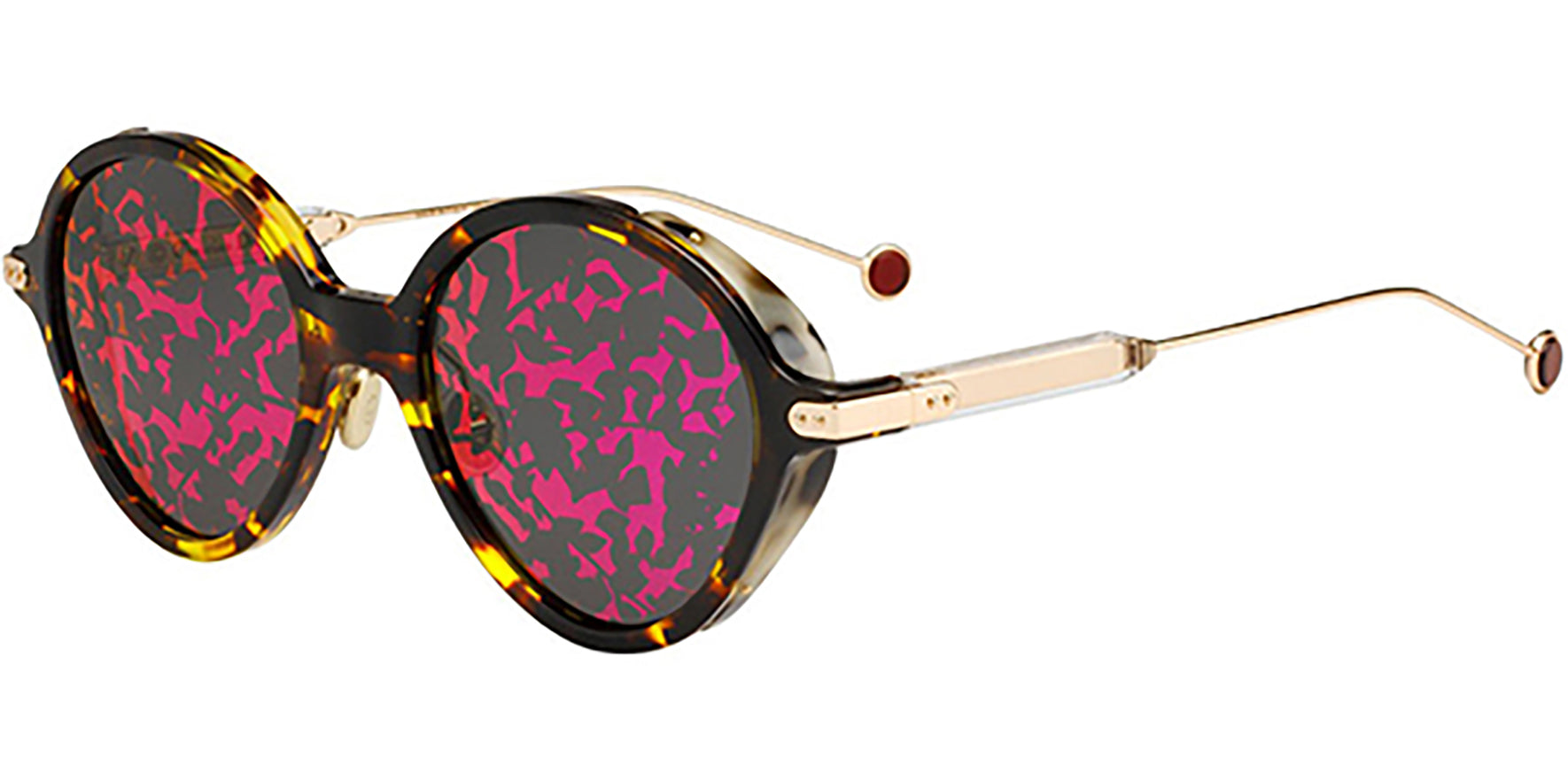 Dior Umbrage Vintage Style Round w/Leaf Pattern Lens - Eyedictive