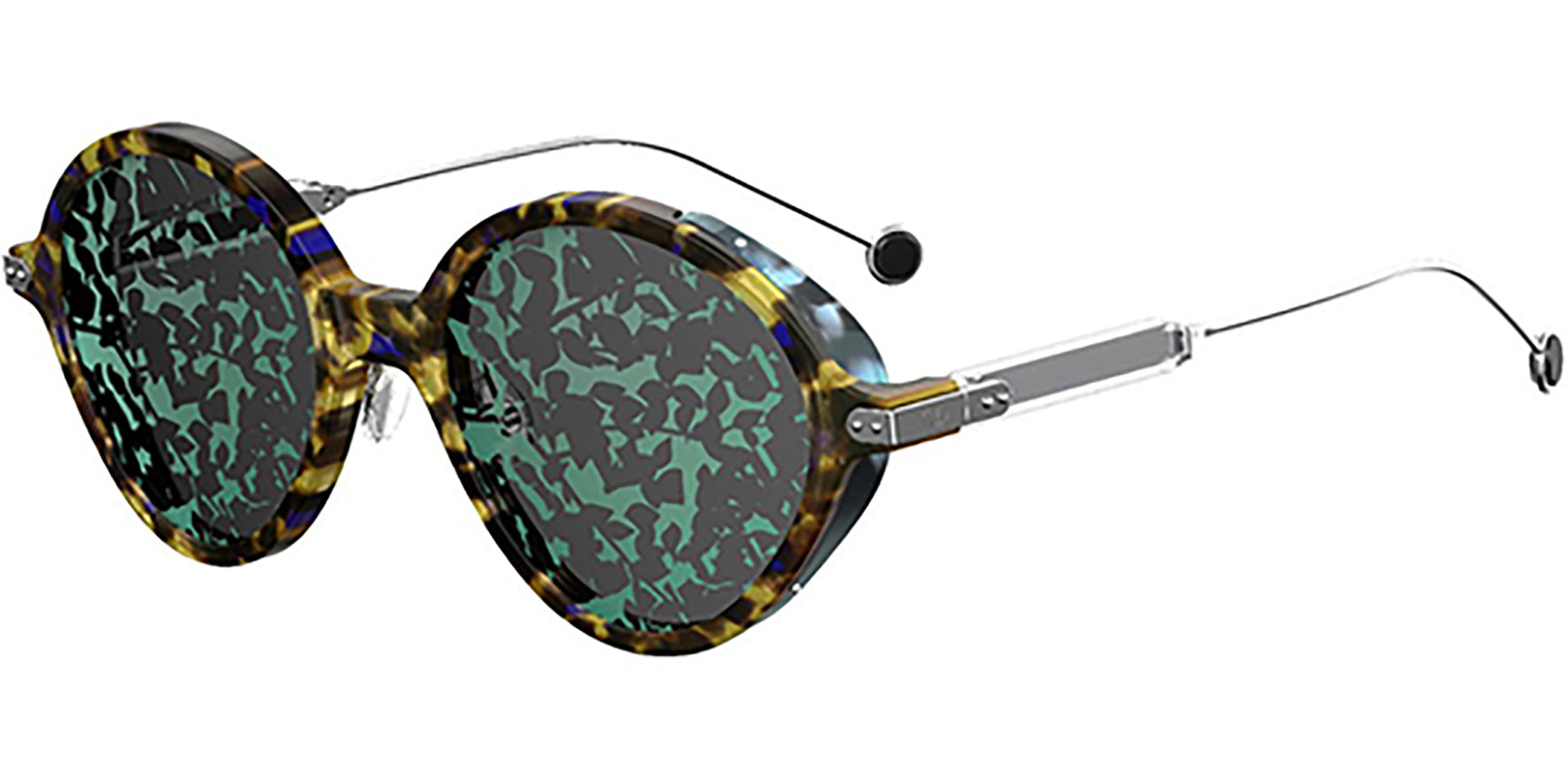 Dior Umbrage Vintage Style Round w/Leaf Pattern Lens - Eyedictive