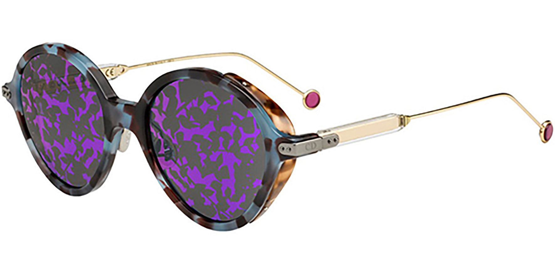 Dior Umbrage Vintage Style Round w/Leaf Pattern Lens - Eyedictive