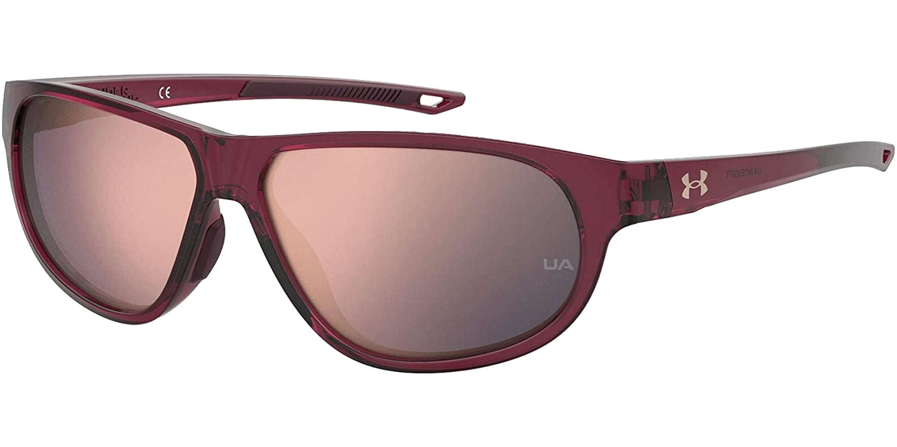 Under Armour Intensity Red Crystal Sport Wrap w/ Mirror Lens