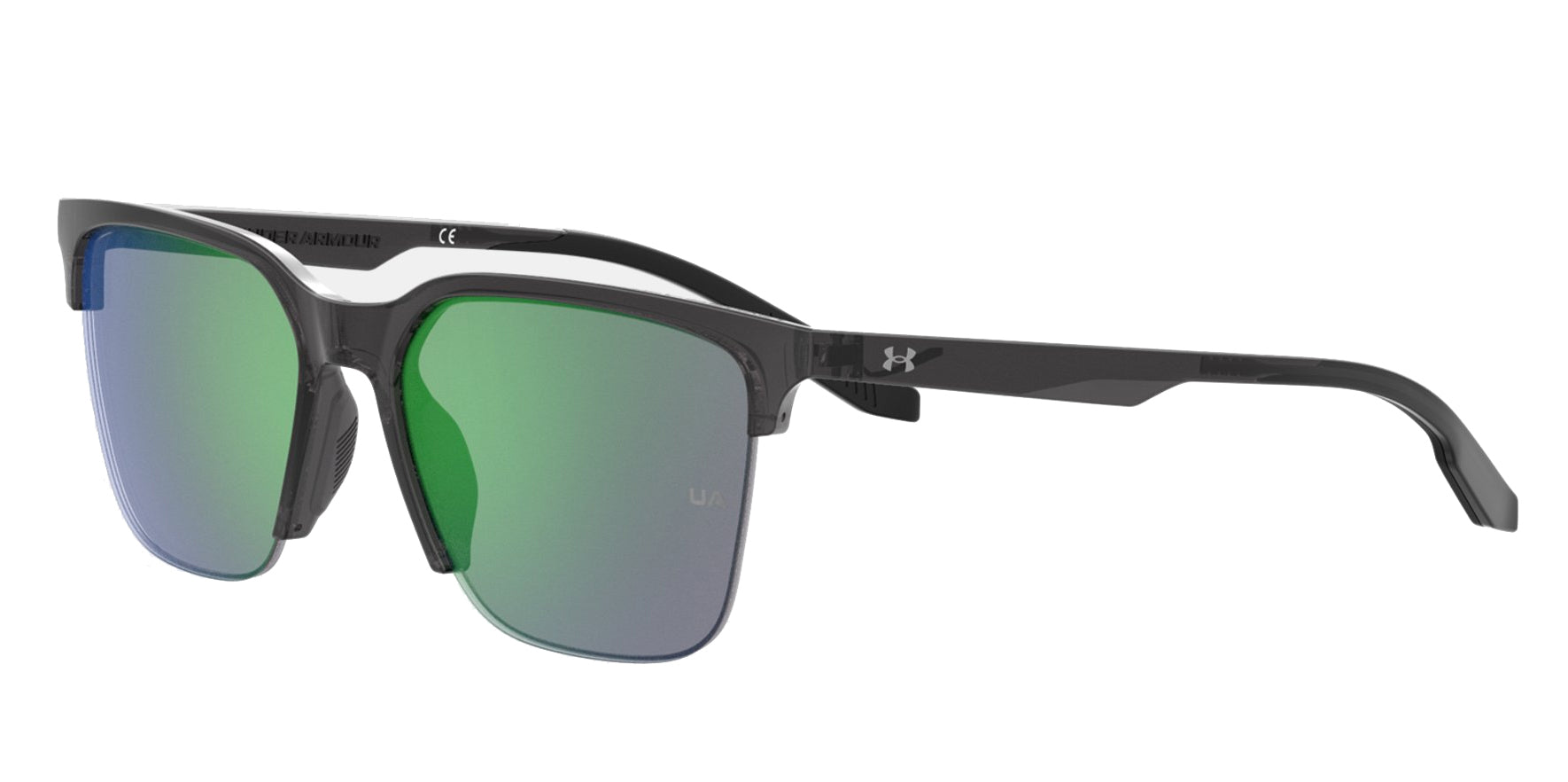 Under Armour Phenom Semi-Rimless Square w/ Mirrored Lenses