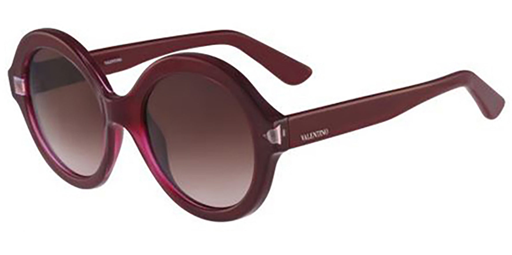 Valentino Round Bordeaux Burgundy - Eyedictive