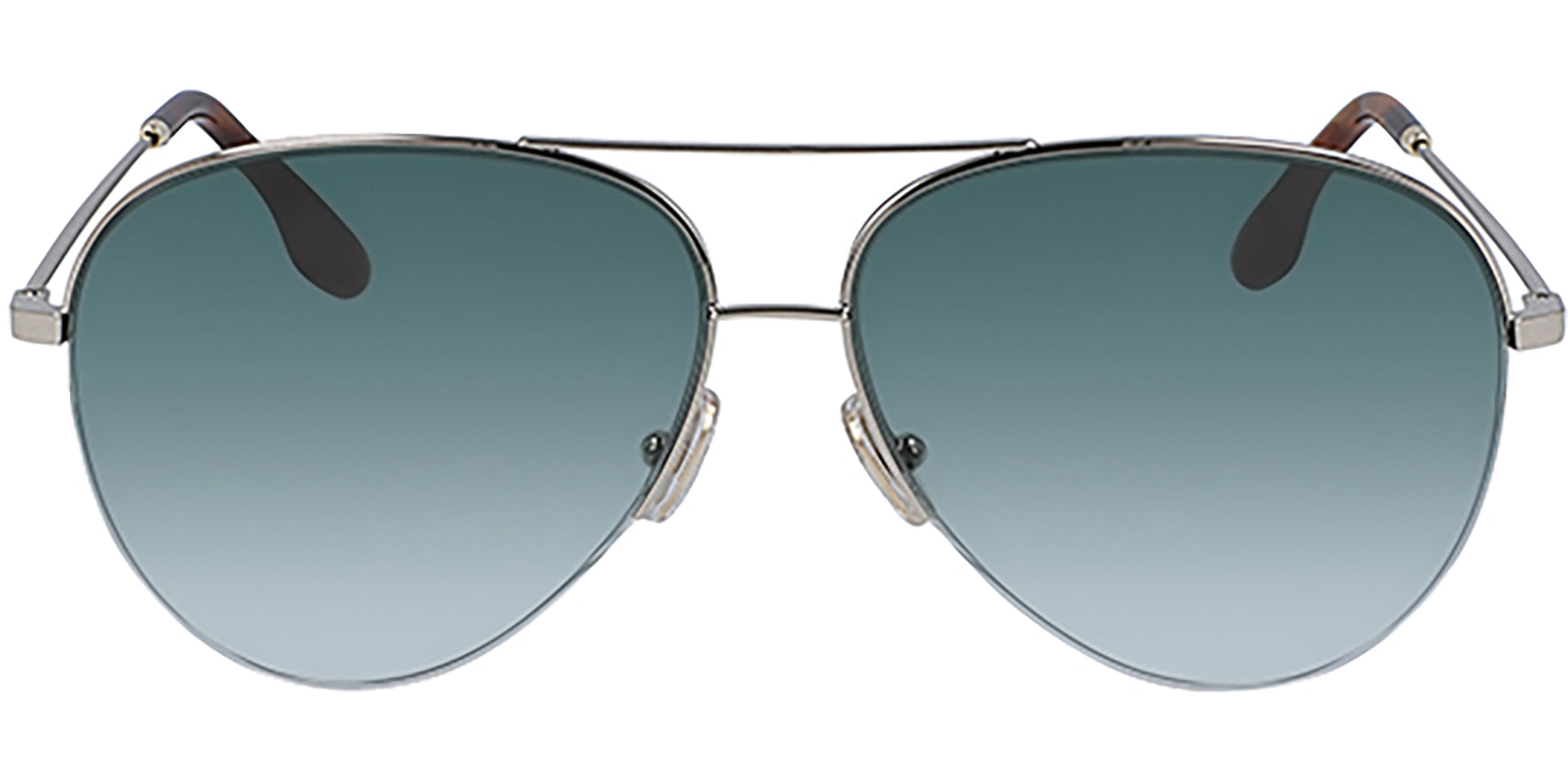 Victoria Beckham Silver-Tone Semi-Rimless Aviator - Eyedictive