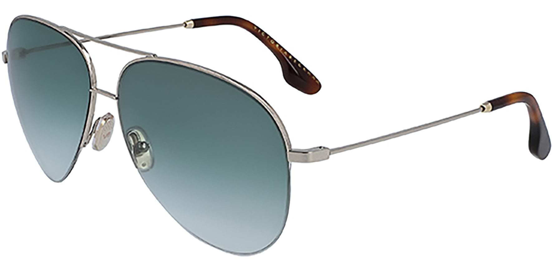 Victoria Beckham Silver-Tone Semi-Rimless Aviator - Eyedictive