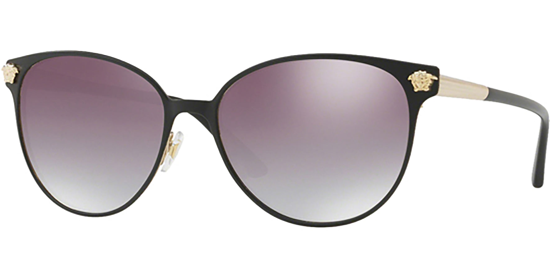 Versace Matte Black/Gold-Tone Soft Square - Eyedictive