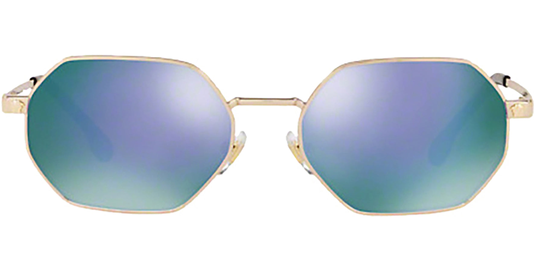 Versace Gold-Tone Octagonal w/ Mirror Lens - Eyedictive