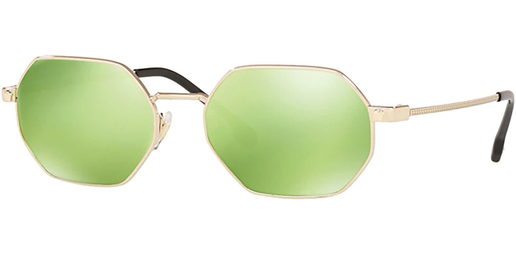 Versace Gold-Tone Octagonal w/ Mirror Lens - Eyedictive